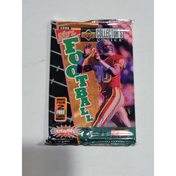 1996 UD Upper Deck Collector's Choice NFL Football Unopened Sealed Hobby Packs 3 - Picture 2 of 3